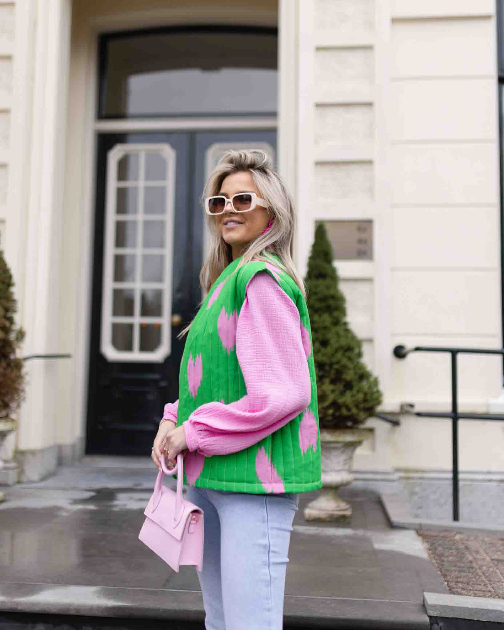 Mirthe gilet groen