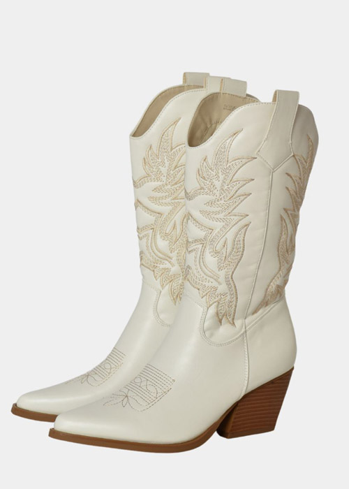 Nina cowboy boots wit