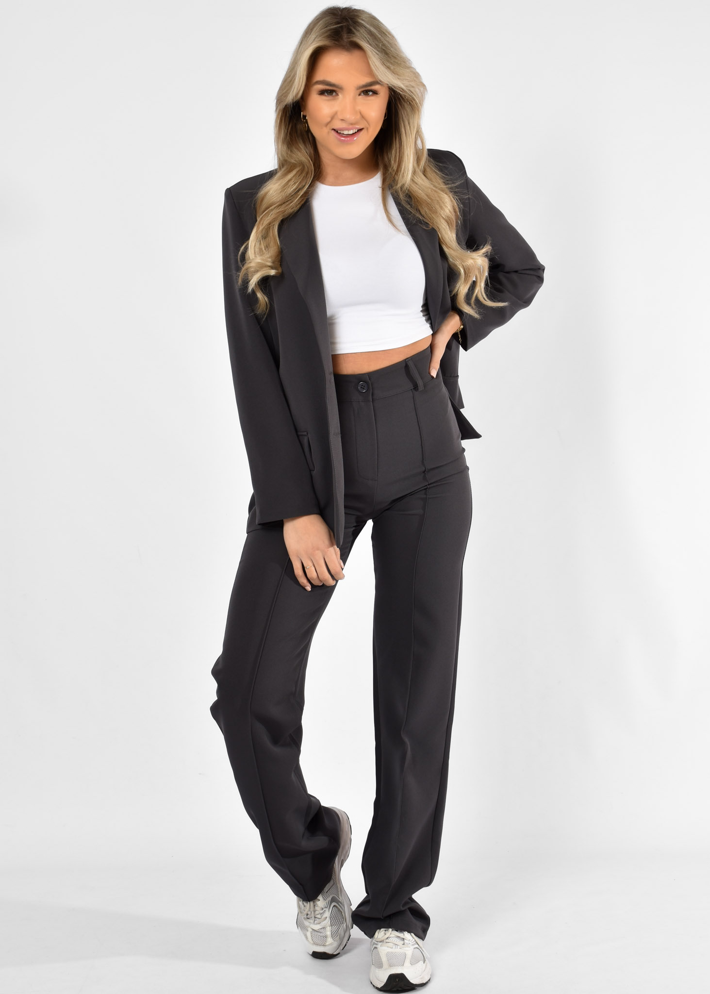 Mika pantalon donkergrijs