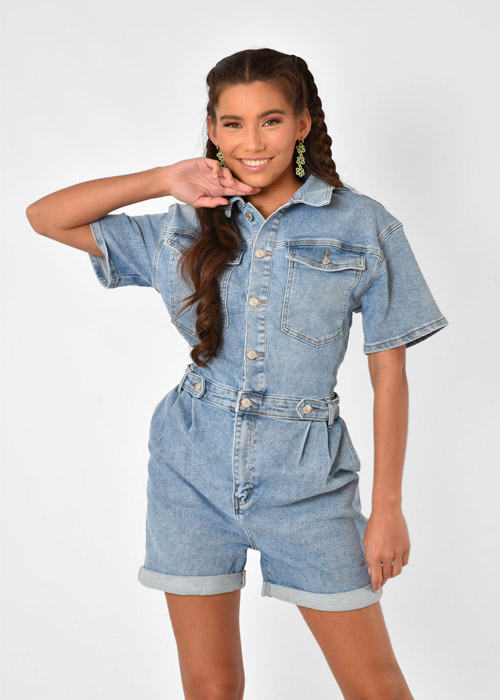 Nora playsuit denim 