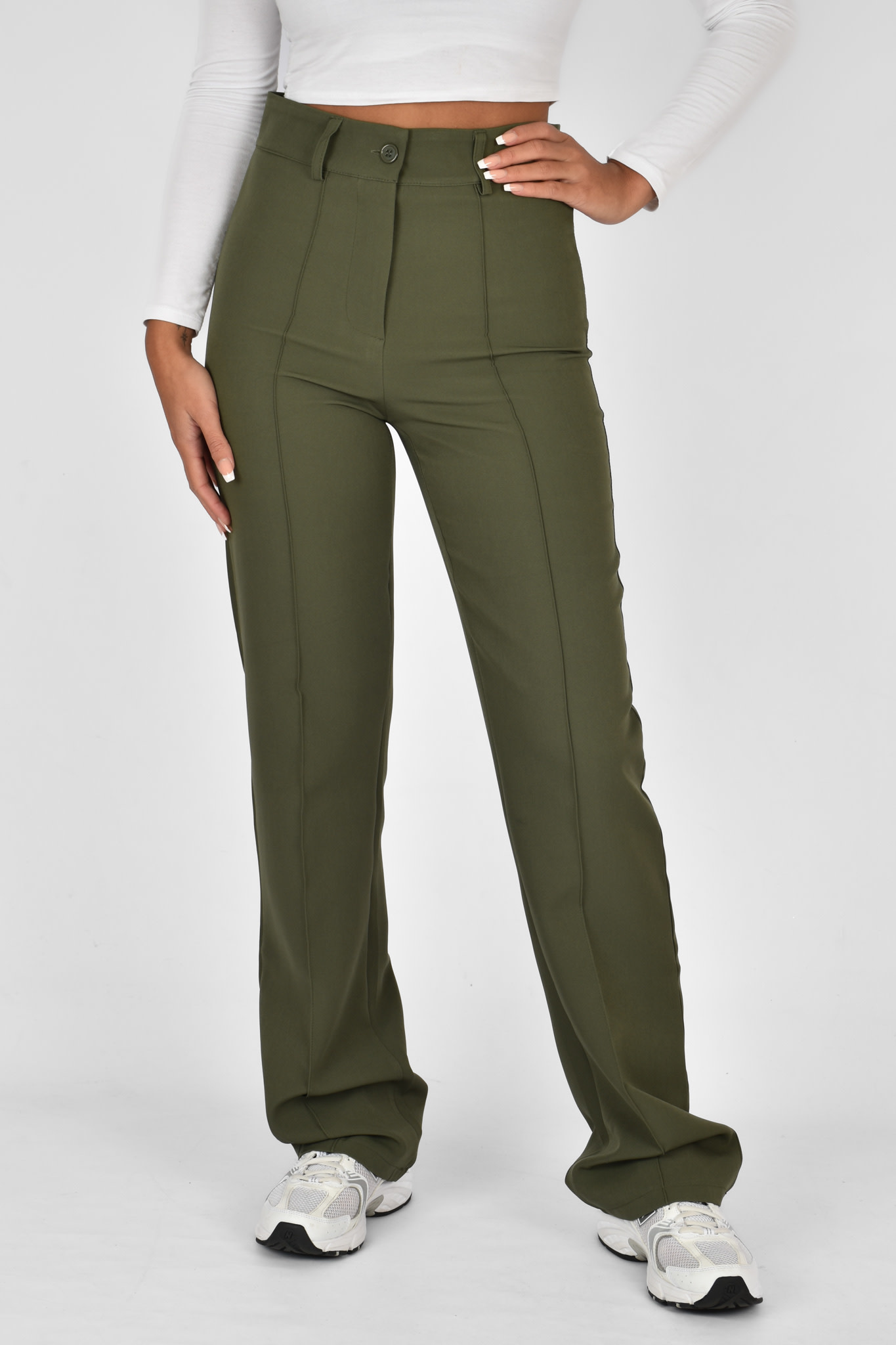 Mika pantalon donkergroen