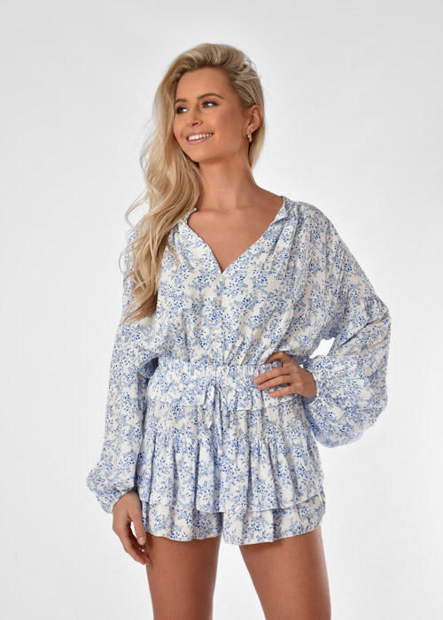 Roos top blauw