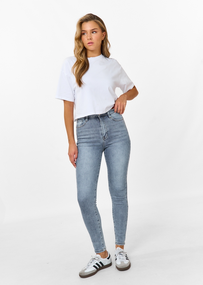 Skinny jeans ocean blauw