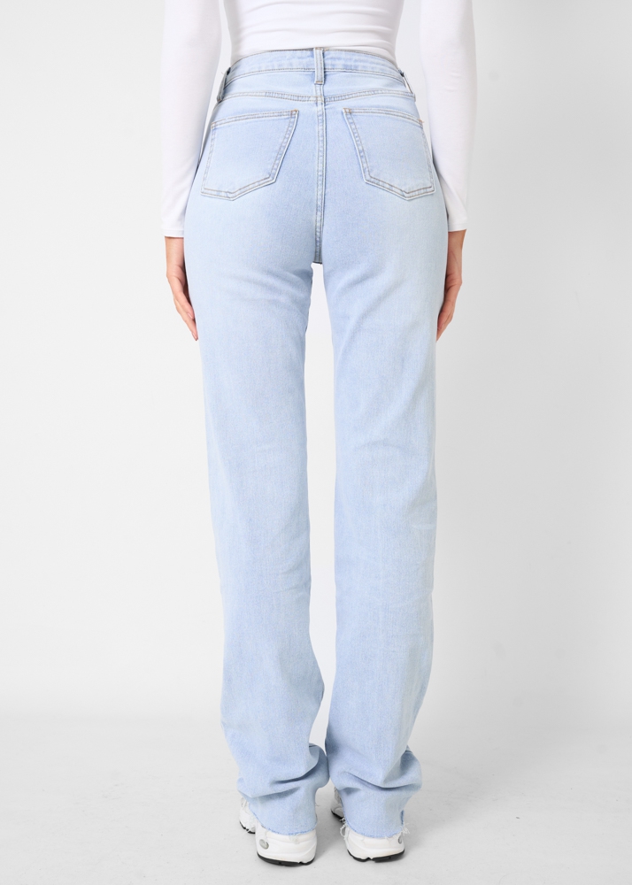Mia long straight leg blauw