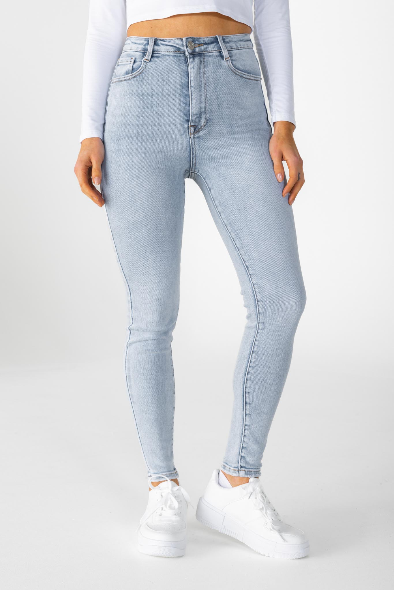 Skinny jeans blauw