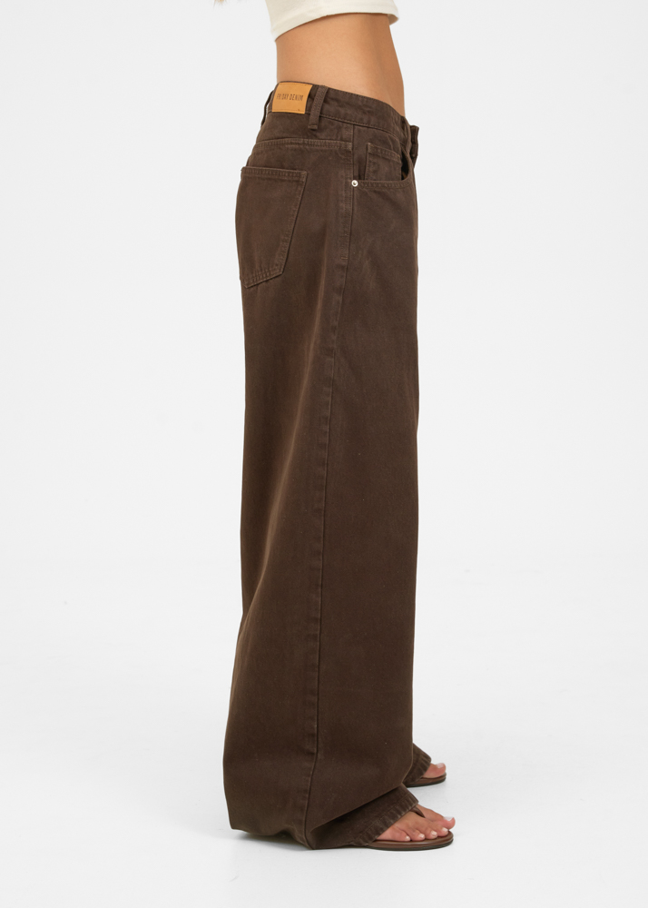 Wide leg classic low waist jeans