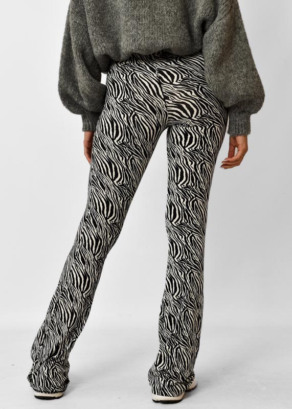 Lies flared zebra zwart