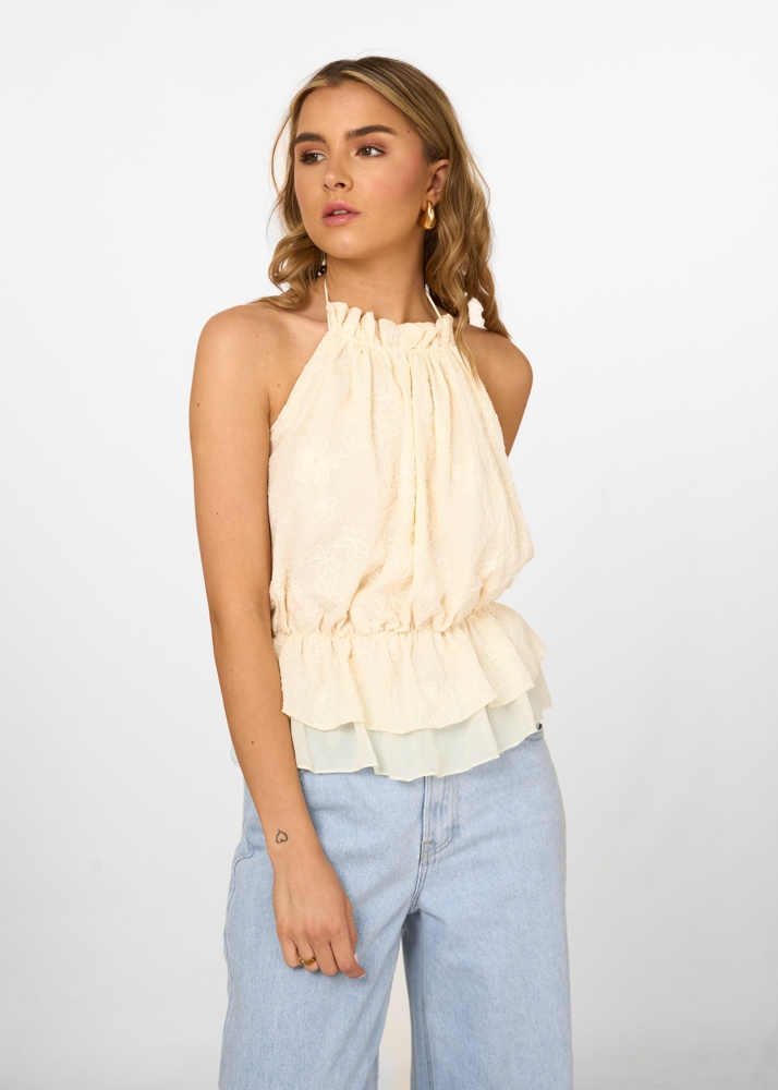 Suzan top creme