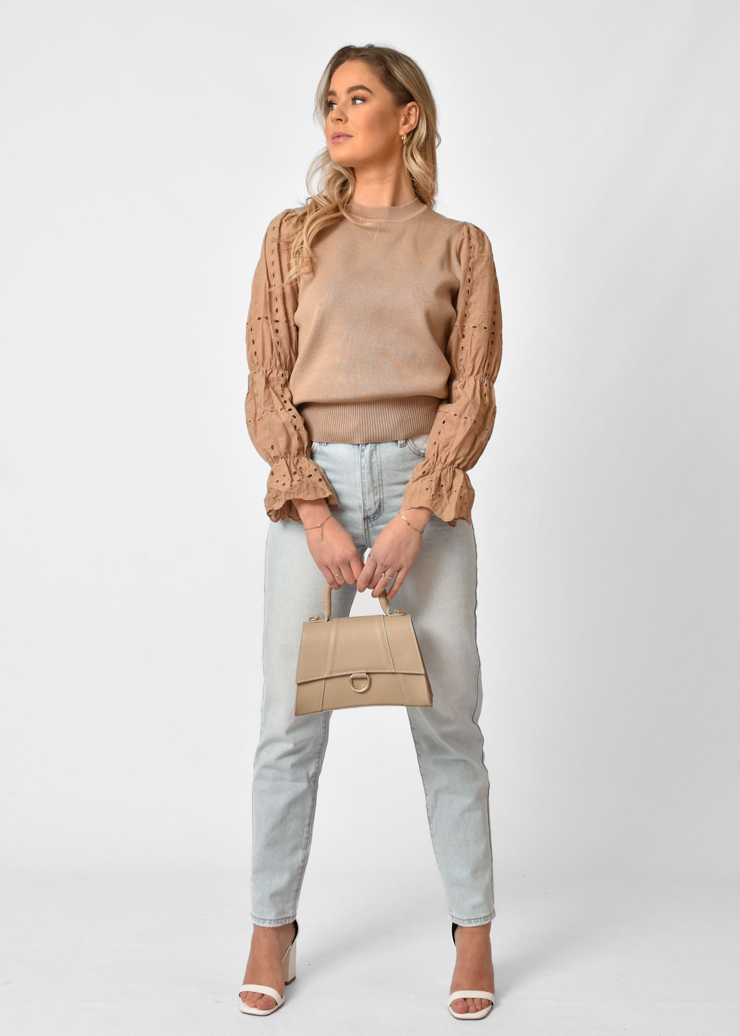 Feline trui taupe 