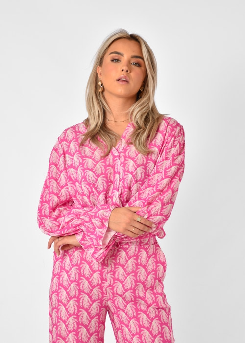 Fleur blouse roze