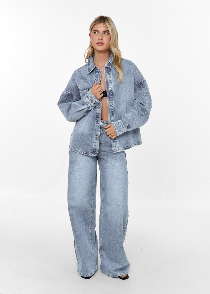 Boyfriend denim blouse