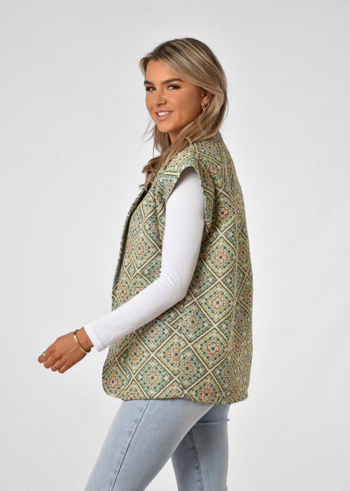 Anne gilet groen