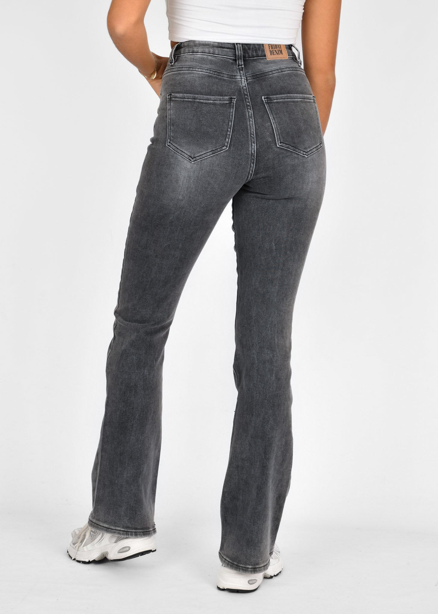 Flared jeans grijs