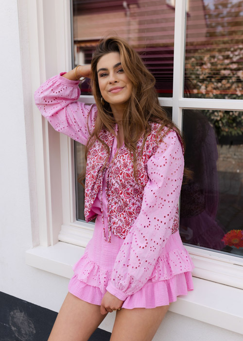 Lia gilet roze