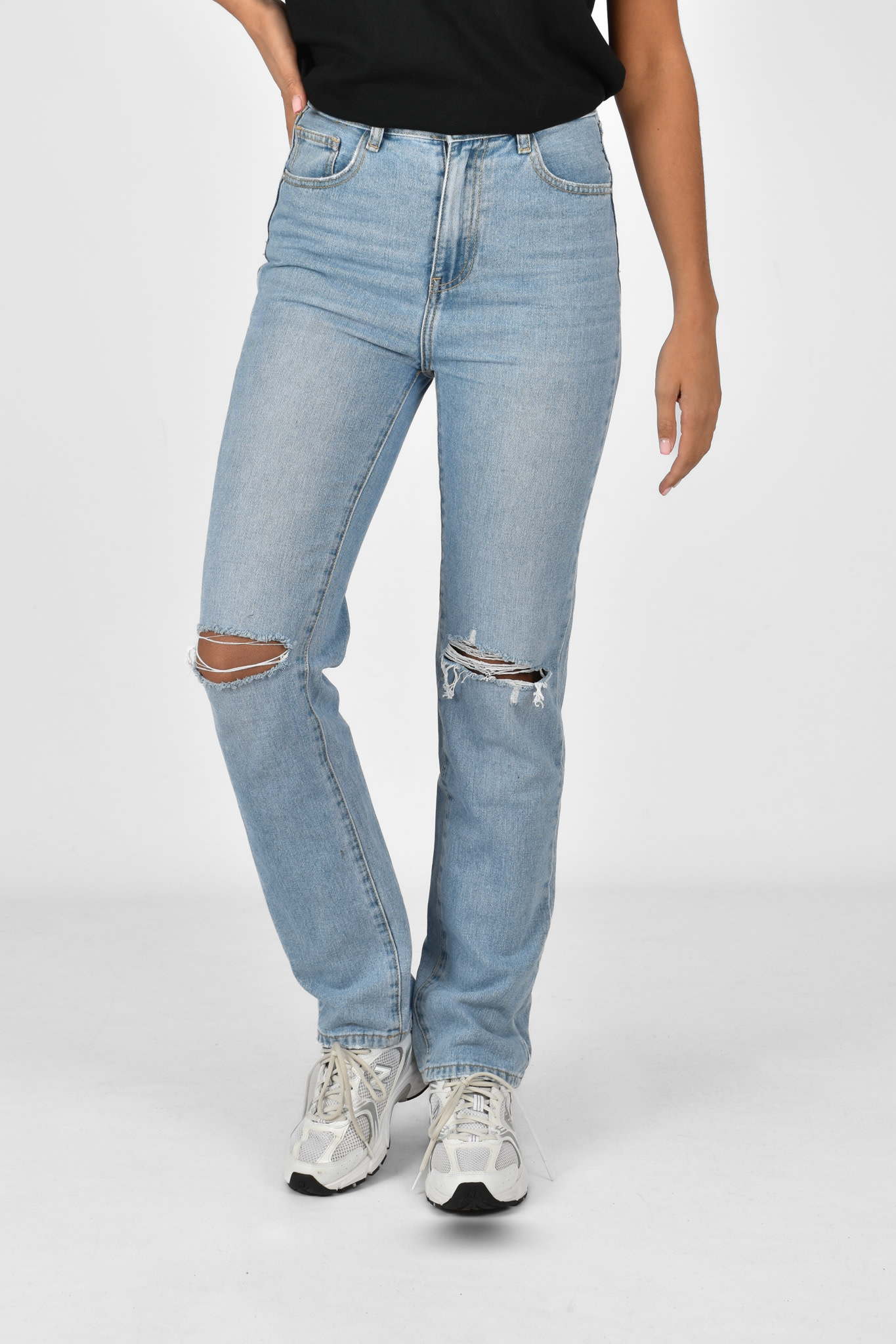 Iza straight leg jeans blauw