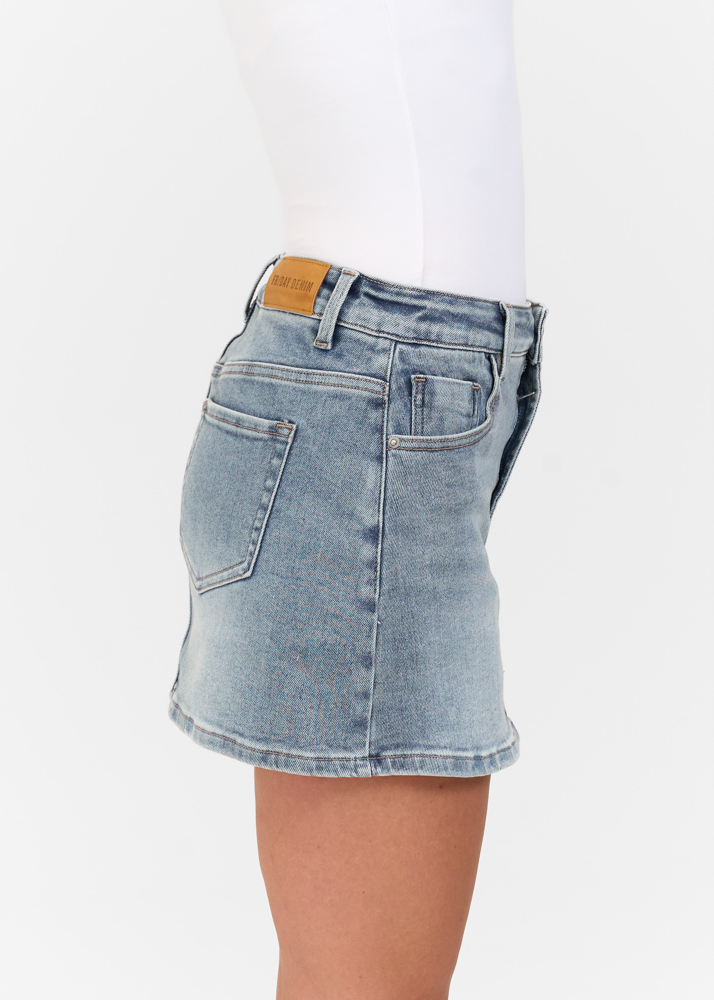 Denim stretch skort