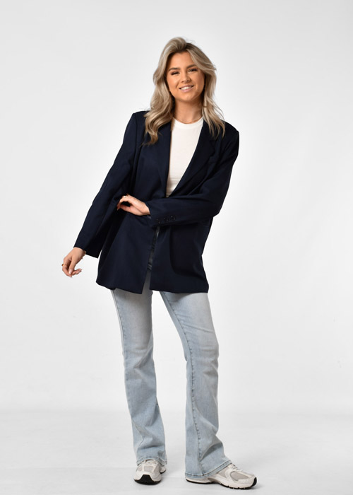 Saar blazer donkerblauw
