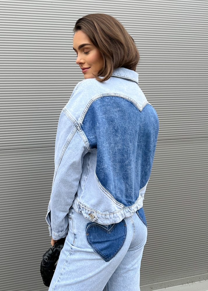 Myrthe denim jasje blauw