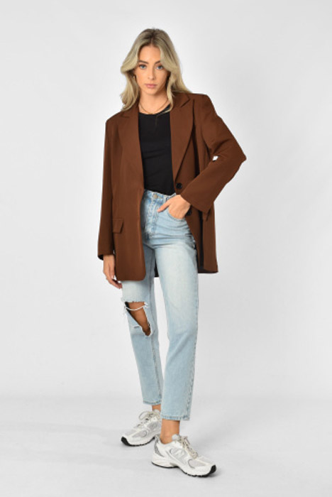 Noa blazer donkerbruin