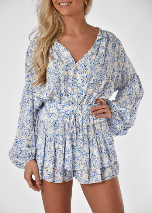 Roos top blauw
