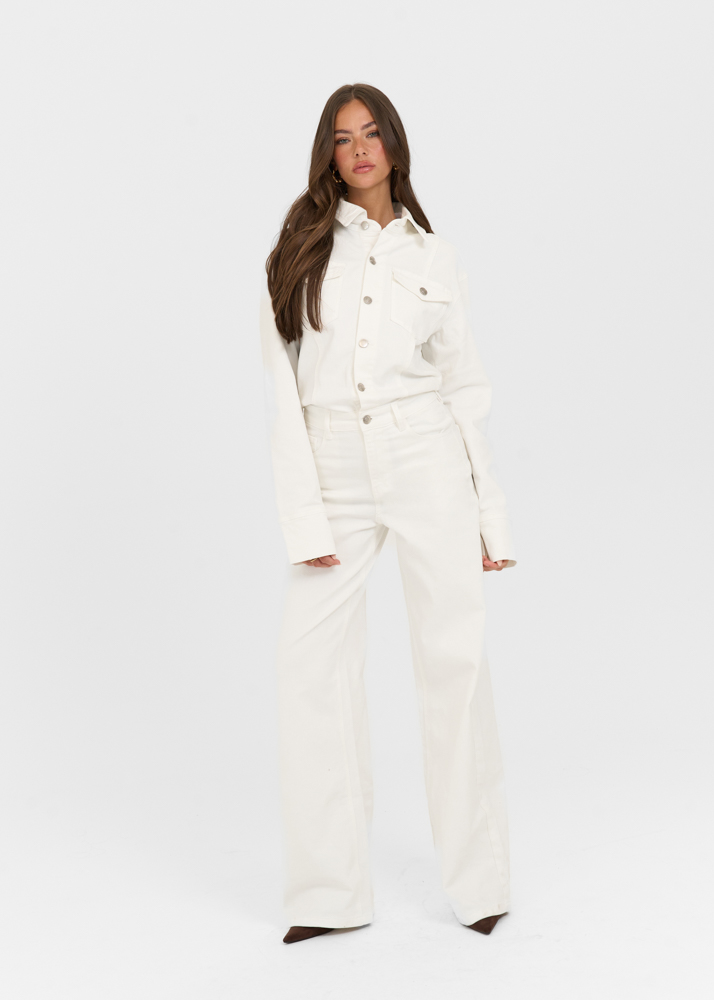 Denim stretch jumpsuit