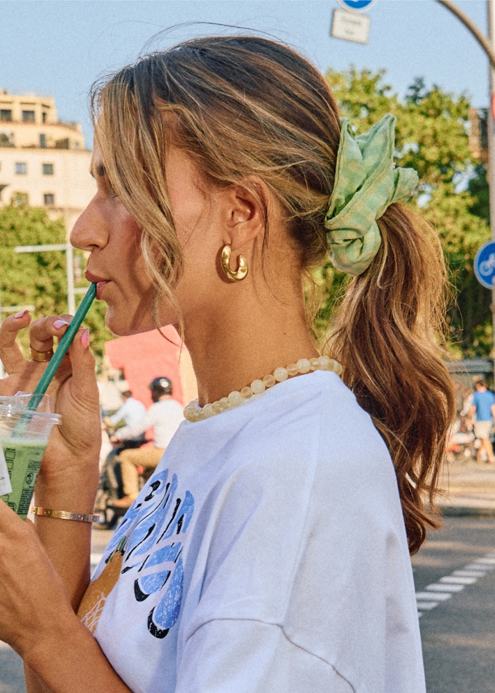 Amor scrunchie groen