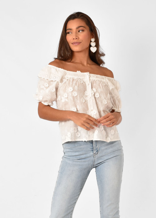 Maan blouse wit 