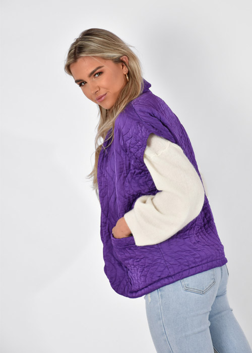 Justine gilet paars