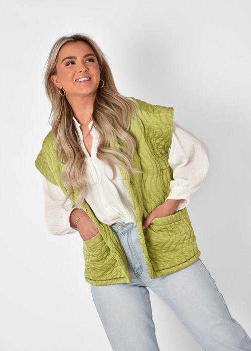 Justine gilet groen