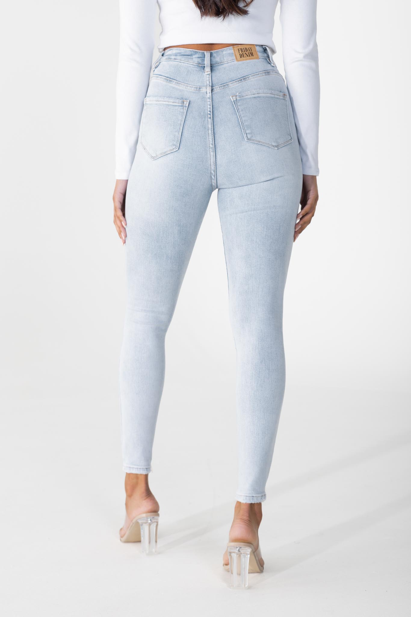 Skinny jeans lichtblauw