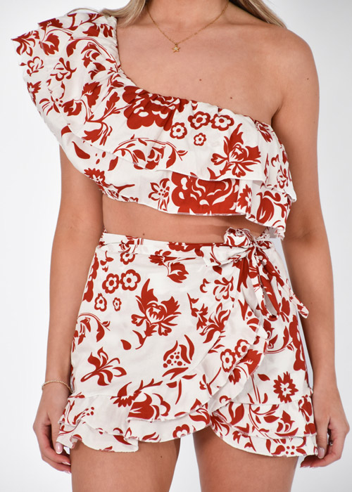Myrthe skort rood