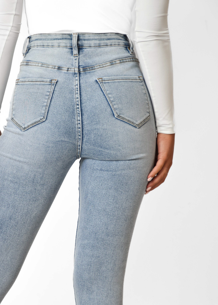 Skinny jeans sky blauw
