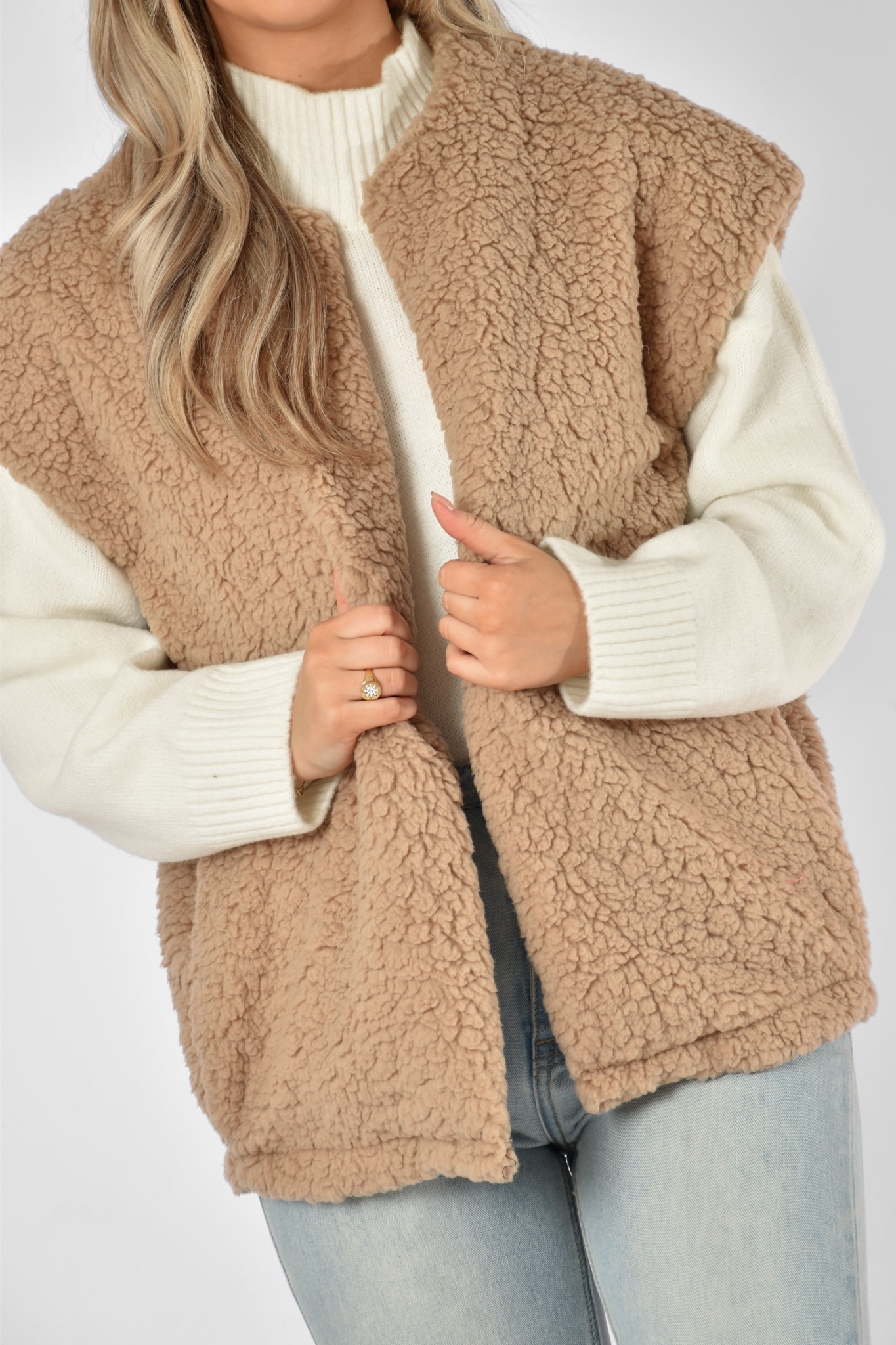 Lina teddy gilet beige Lina teddy gilet beige
