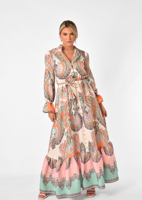 Anna jurk multikleur