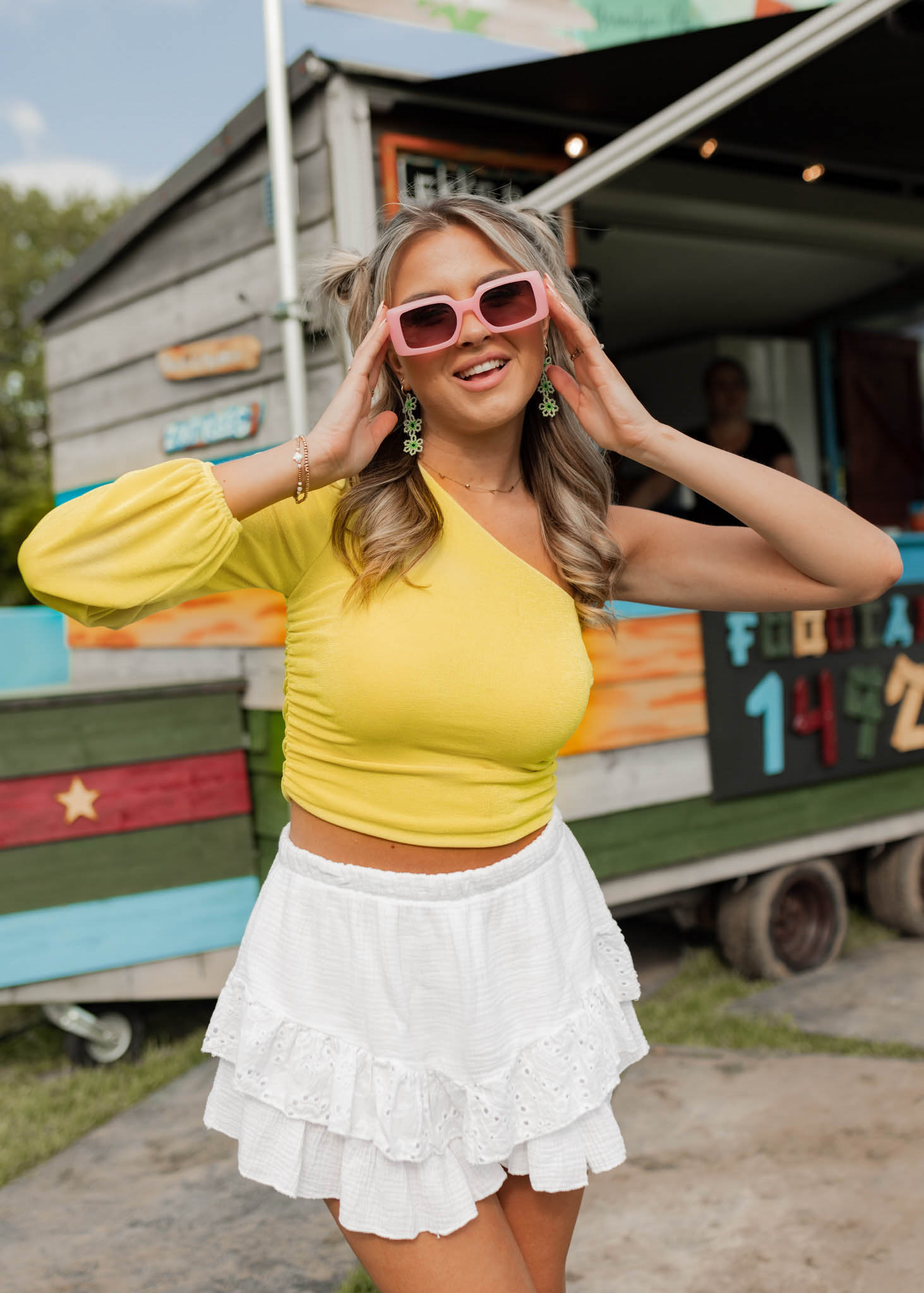 Lina top geel