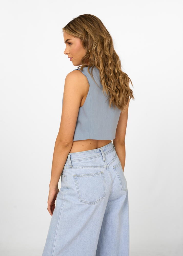 Jackie gilet blauw