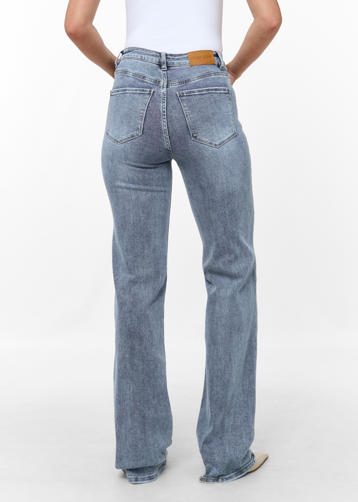 Straight leg clean stretch jeans