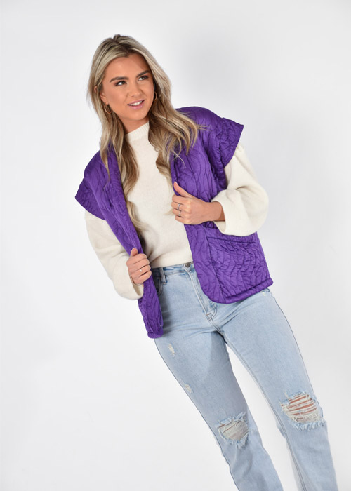 Justine gilet paars