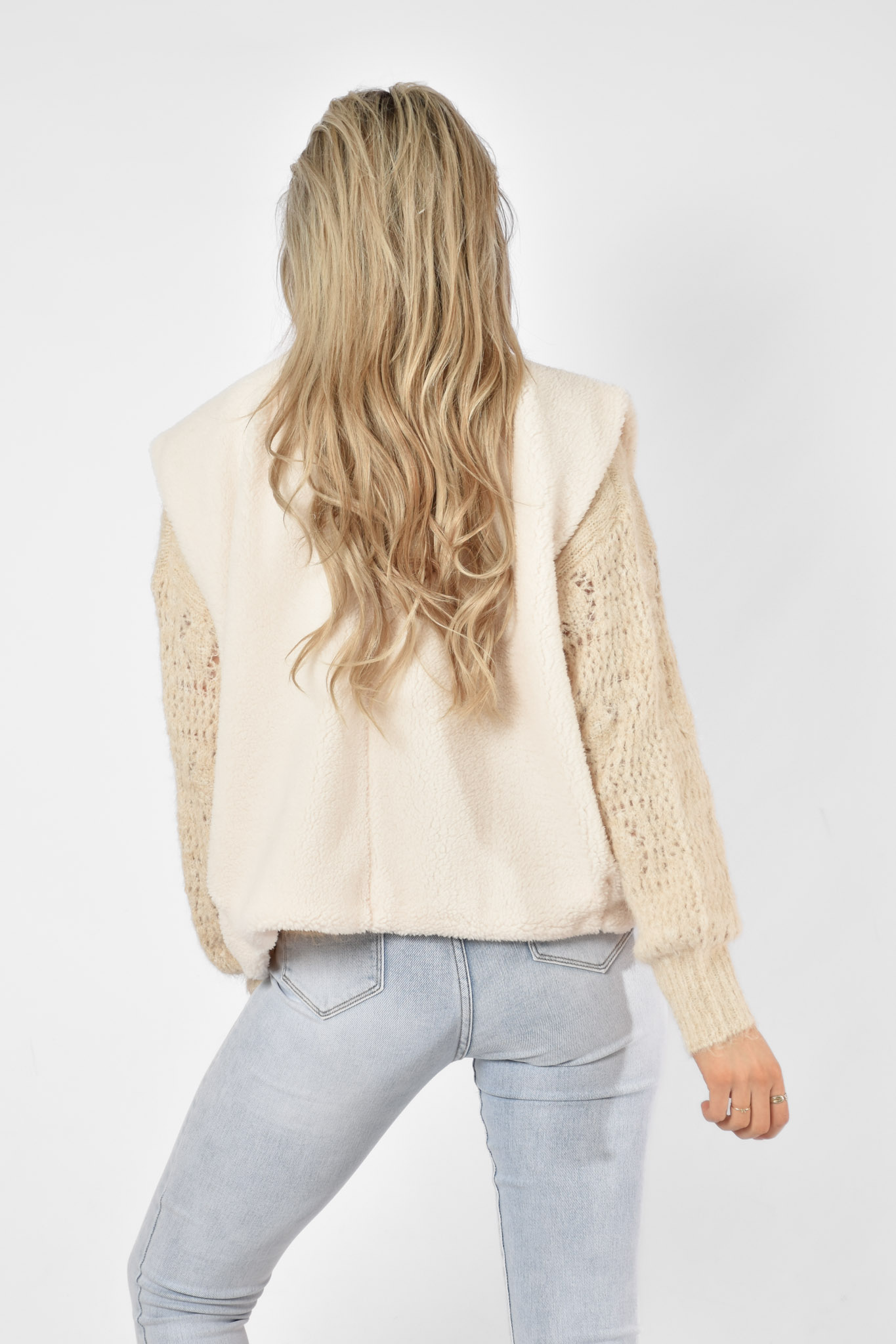 Lela teddy gilet wit