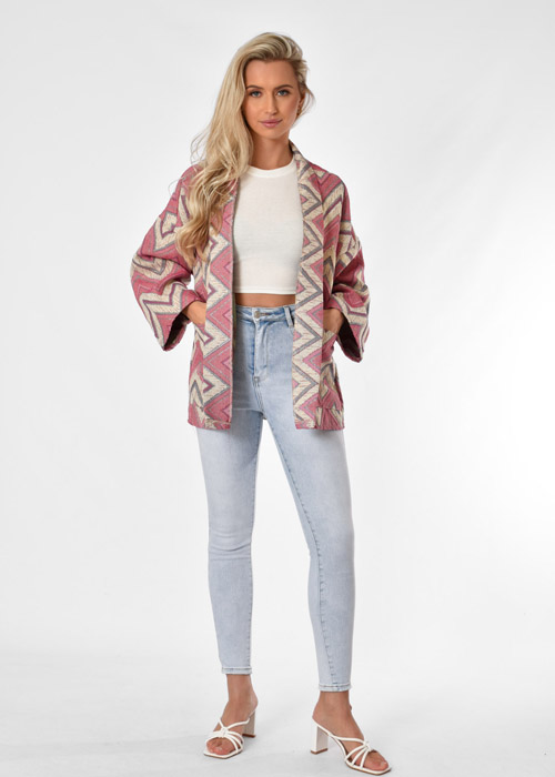Veerle jasje roze aztec