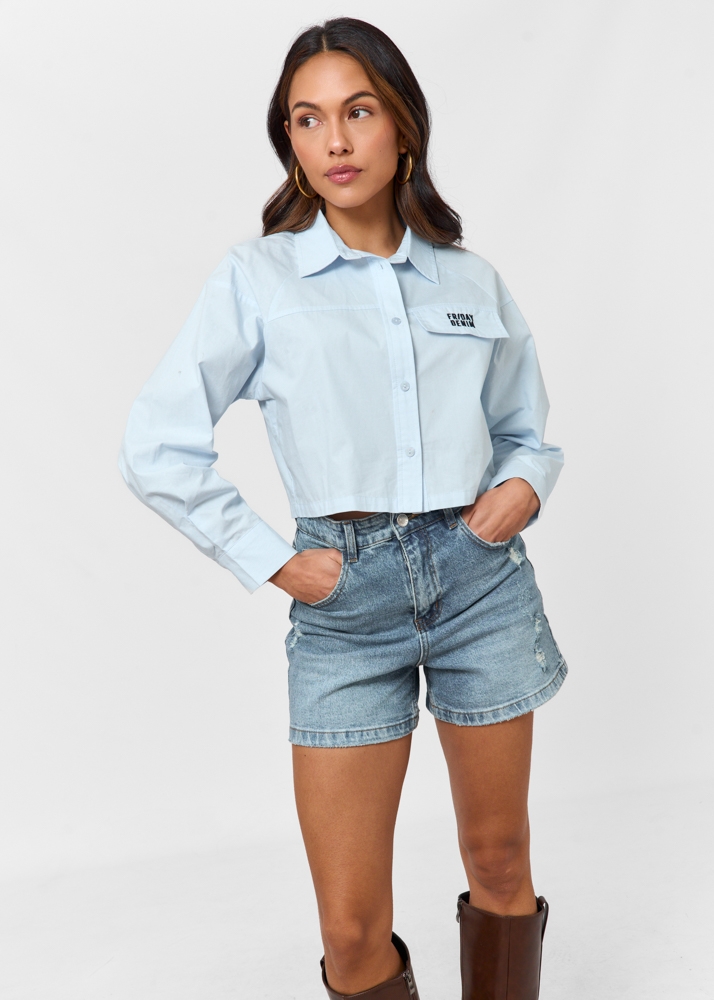 Friday Denim cropped blouse