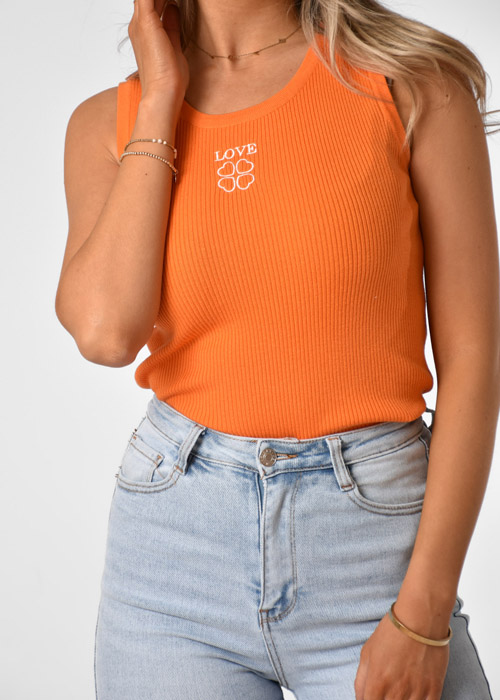 Fenne tanktop oranje