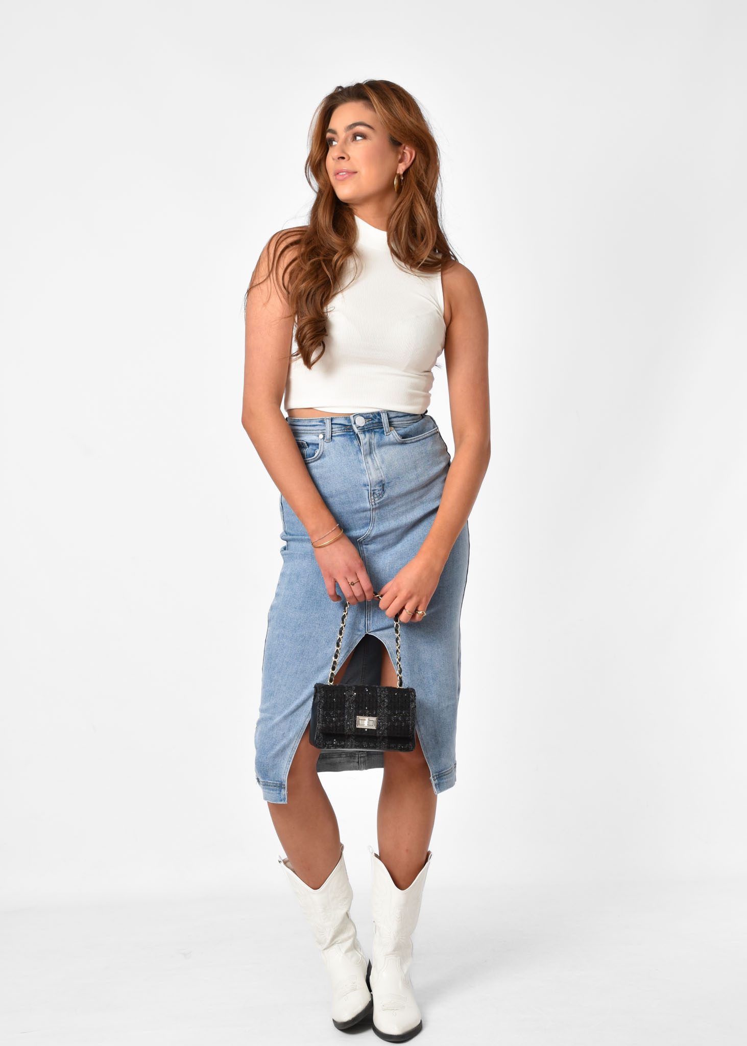 Amira denim rok