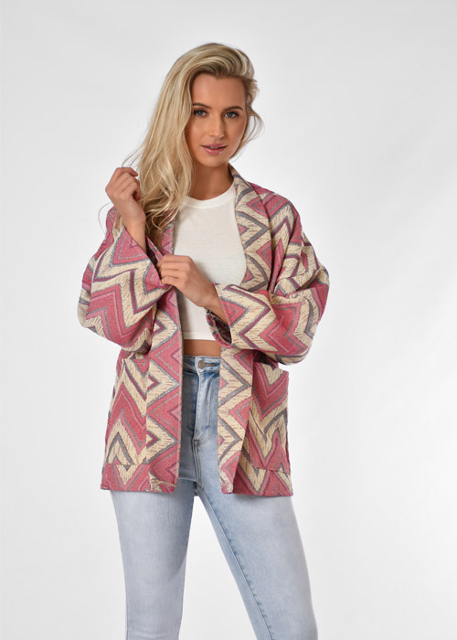 Veerle jasje roze aztec