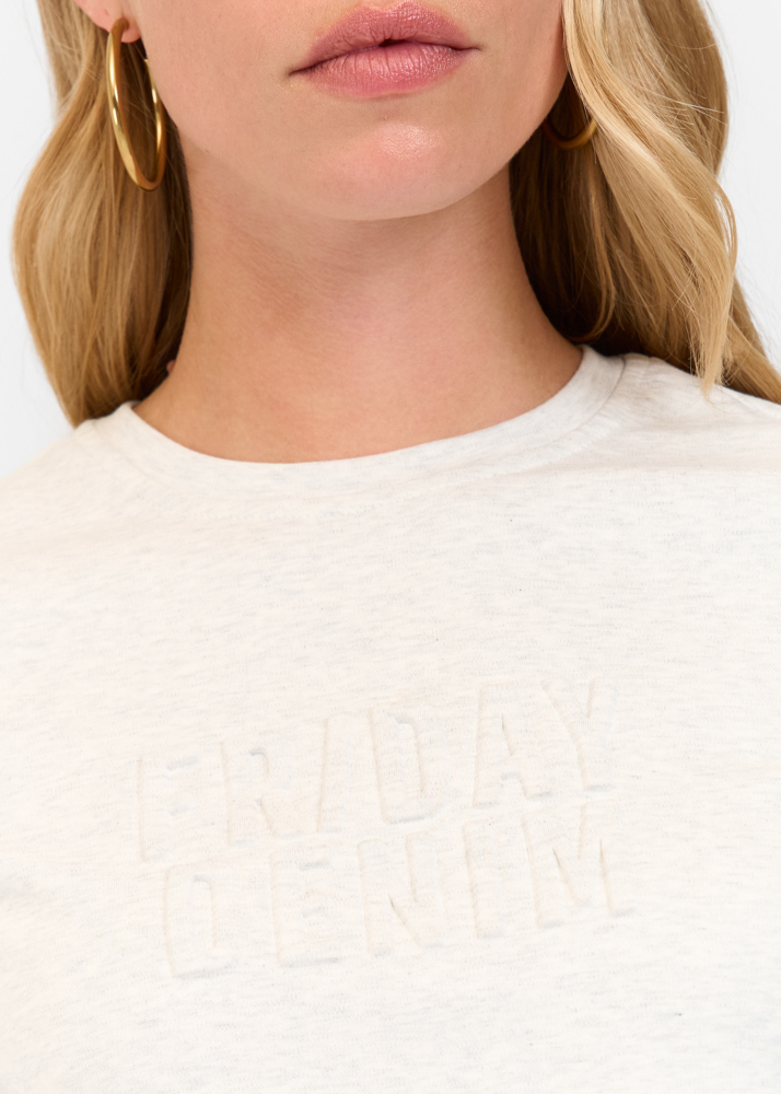 Friday Denim embossed logo t-shirt
