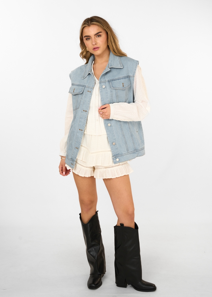 Amour denim gilet