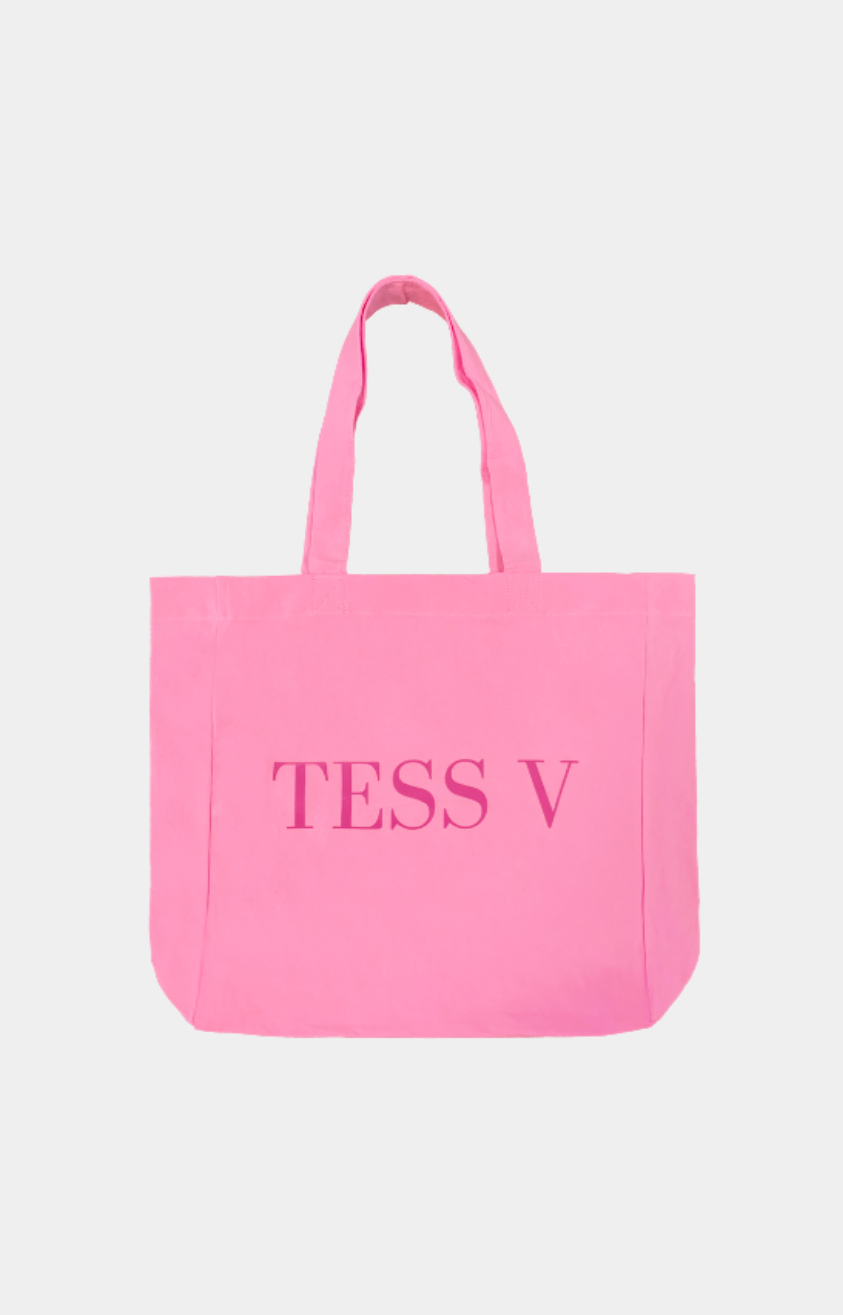 tess v cotton tote bag