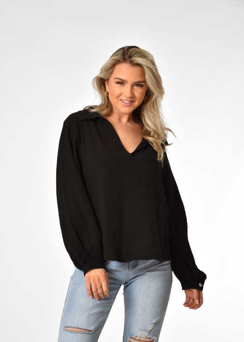 Gina top zwart