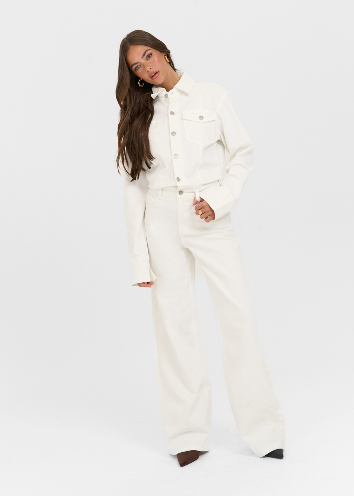 Denim stretch jumpsuit
