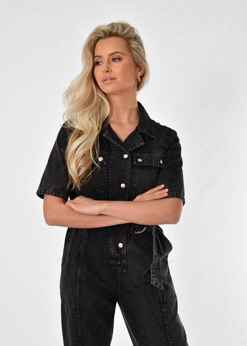 Olivia jumpsuit spijker zwart